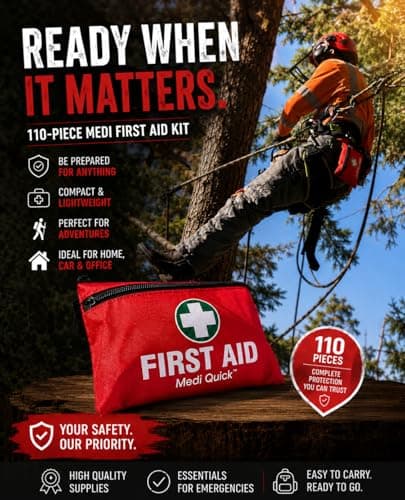 Medi Quick 110-Piece: Premium First aid kit, for Work, Travel, Backpacking, Medi kit, A Must-Have for Anyone Seeking a First aid for Home or a Travel, Car, Holiday.Office, Site. — view 4