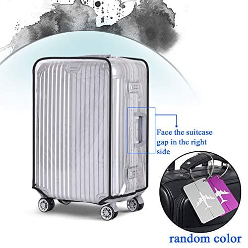 Alledomain Transparent Travel Luggage Cover Waterproof Dust-Proof PVC Include 1 Luggage Tag - Fits for 28 Inch Suitcase — view 4