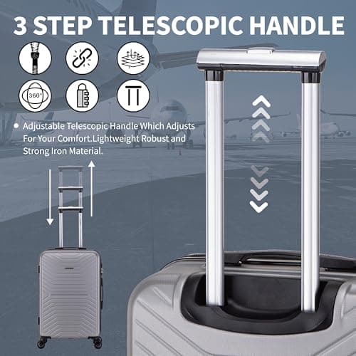 FLYMAX XL 29" Extra Large Suitcase 4 Wheel Lightweight Luggage Hard Shell Check in Hold Travel ABS 125 Litre Capacity Travel Case with 3 Digit Combination Lock + Telescopic Handle — view 5