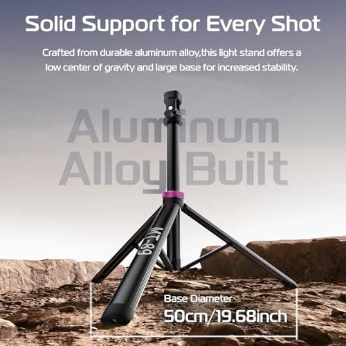 ULANZI MT-89 Portable Adjustable Light Stand with 1/4" Screw Quick Release, 82" Extendable Tripod Aluminum, 360° Ball Head Camera Phone Tripod for Camera Video Light Smartphone, Lightweight for Trave — view 6