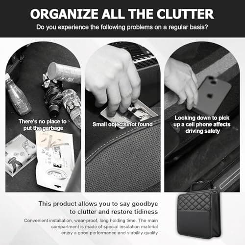 Car Seat Organiser,2 in 1 Hanging Car Storage Bag,Waterproof Leather Car Seat Back Storage,Foldable Car Seat Storage Organizer,Multifunctional Vehicle Accessories Suitable for Children and Adults — view 6