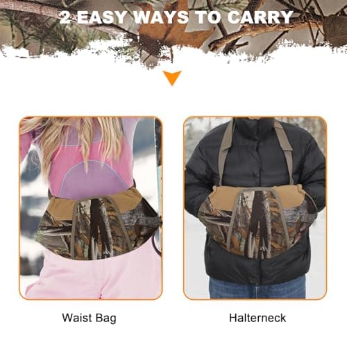 Men’s Camo Shaped Hand Muf, Zipper Hand Warmers with Viewing Window Design, Insulated Warmer, Outdoor Hunting Camouflage Hand Muf — view 6