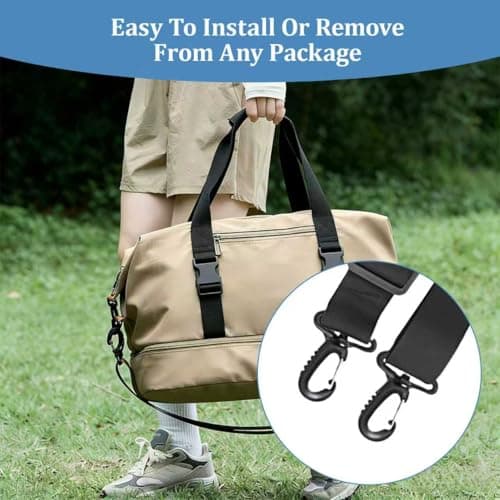 Bag Strap, Adjustable Universal Replacement Shoulder Bag Straps with Dual Clasps Comfortable Wide Crossbody Strap Laptop Camera Handbag Luggage Travel Sports Fitness Crossbody Bags Briefcase — view 5