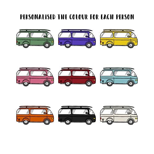 Personalised Campervan Enamel Mug Set - Travel & Adventure - Gift for Him or Her - Motorhome Mug Flask Set - Add Name and Text - Unique Custom Present — view 2