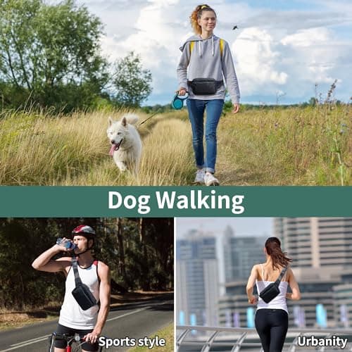 IHIGOGOFA Bumbags Waist Fanny Pack Fashion Bum Bag with 30cm Extended Belt for Dog Walking Climbing Hiking Travel Cycling Girls Ladies Men Women — view 5