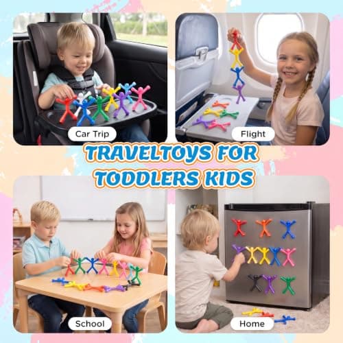 Magnetic Men Fidget Travel Toys for Kids, 12Pcs Magnet Figures Set — view 5