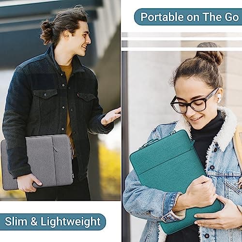 ZYB 16 Inch Laptop Sleeve Case,Shockproof Waterproof Notebook Case 16 Inch for 2021-2026 MacBook Pro 16 M5 M4 M3 M2 M1,16" Laptop Lenovo ThinkBook/IdeaPad HP Dell ASUS Acer Chromebook etc-Teal — view 6
