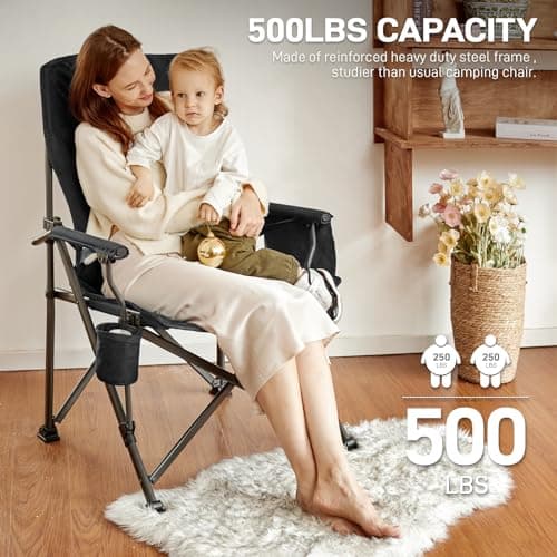 EVER ADVANCED Oversized Camping Chair for Adults with Lumbar Support, — view 6