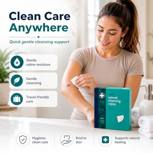 Antiseptic Cream 30g Bundle with 10 Cleansing Wipes & 5 Fabric Plasters | Travel & Home Care Essentials Kit — view 2