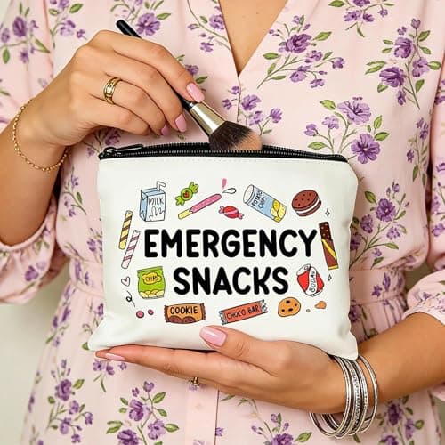 1Pc Snack Bags, Multi Purpose Portable Travel Pouches for Toiletries Funny Snacks Canvas Bag Snack Storage Bags, Suitable for Travel Storage or Gift Giving Emergency Snacks Bag — view 4
