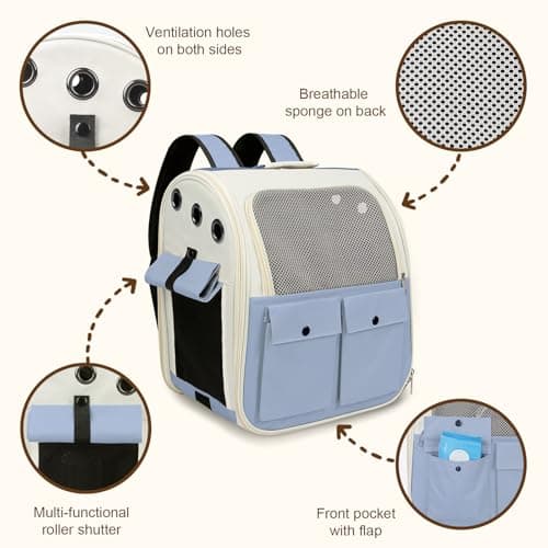 YooxArmor Cat Carrier Backpack for Cats Small Dogs Up to 17 lbs — view 5