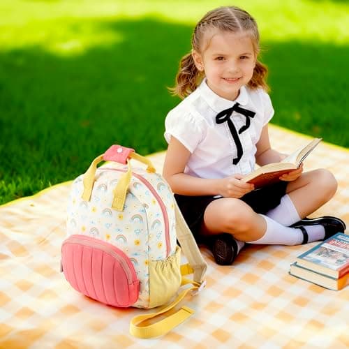 GAGAKU Toddler Backpack for Girls - Kids Backpacks Mini Children Backpack 2-4 years Cartoon Breathable Comfortable Preschool Nursery Backpacks Kindergarten Elementary Rucksack Travel Bag - Rainbow — view 6