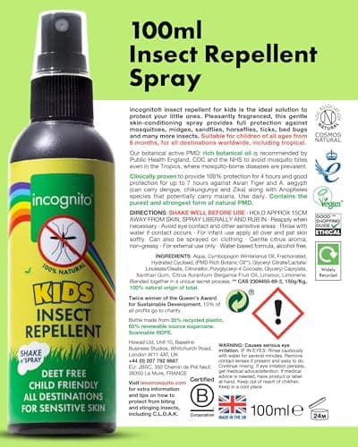 Incognito Kids Mosquito Repellent Spray Natural DEET Free 100ml — view 3