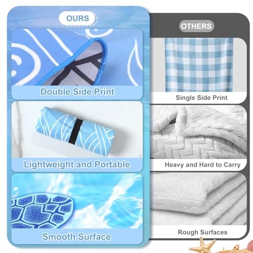 Anavasi 2 Pack Microfibre Beach Towels for Adults, 180 x 90 cm with Net Bag — view 4