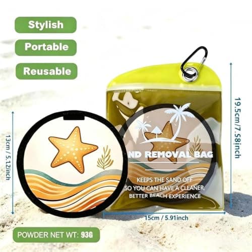 Sand Remover for Beach Reusable Waterless with Carabiner Clip — view 2