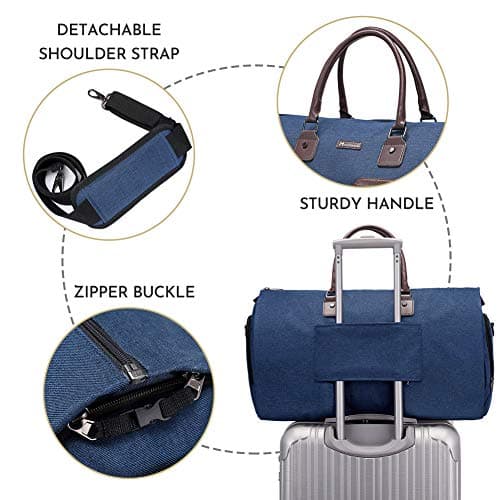 Modoker 2-in-1 Convertible Garment Bag, Carry-On Travel Duffel — view 5