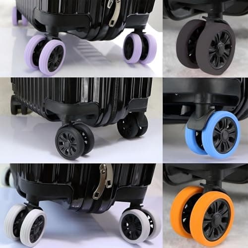 Black Silicone Luggage Wheel Protector Covers for Luggage Accessories — view 5