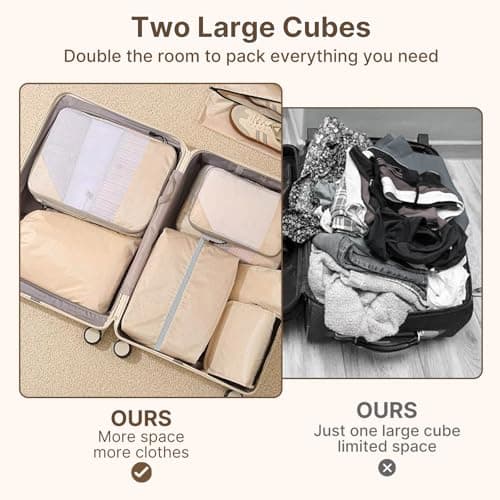 8PCS Packing Cubes Compression Set, Travel Packing Cubes for Backpack Suitcase Organiser Bags Home Storage Shoes Bags for Carry on Hand Luggage Travel Essentials Bag — view 6
