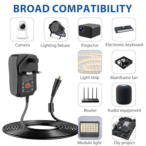 30W Universal Power Adapter, 3V-12V Adjustable Multi Voltage Power Supply — view 4
