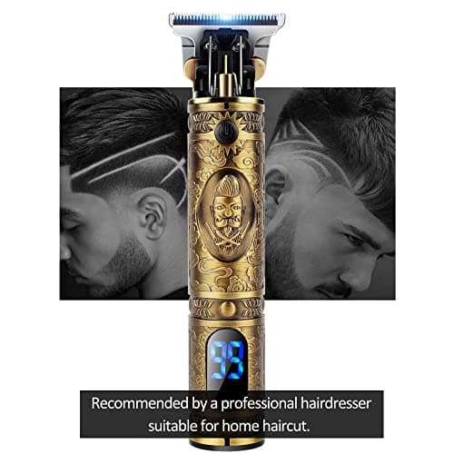 YiLFo Hair Clippers Men Professional Beard Trimmer, Cordless Electric Self Hair Clippers with LCD Screen, Precision Outlining Trimmer-Smooth Clipping, Sharp Shaver-Rechargeable Battery, Gifts for Men — view 6