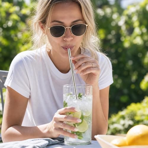 Metal Straws Reusable with Case and Cleaning Brush, Stainless Steel Collapsible Telescopic Drinking Straw, Portable Travel Metal Straw Set for Home Office and Travel Use (Black) — view 6