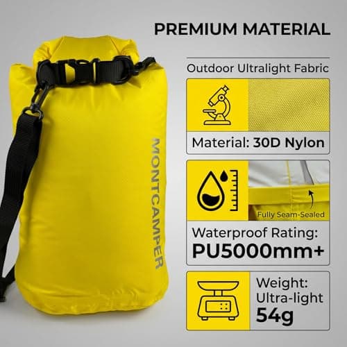 ZHEZHI Waterproof Dry Bag, 10L Swimming Bag Roll Top Sack, Waterproof Bag with Shoulder for Paddle Boarding, Lightweight Wet Bags for Swimming, Kayaking, Boating, Fishing — view 2