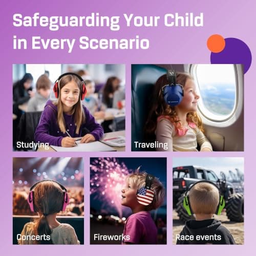 Vanderfields Kids Ear Defenders - 31 dB (2K Hz), Purple Power — view 5
