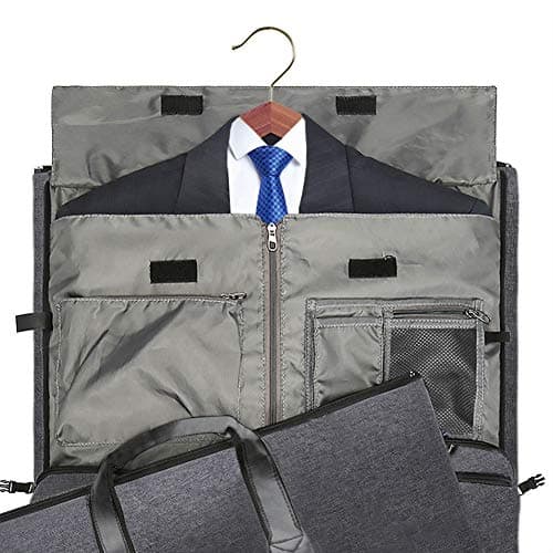 Modoker Convertible PU Leather Garment Bag, Carry-On Travel Duffel — view 4