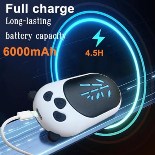 Hand Warmers Rechargeable 2 Pack, 6000mAh Electric Hand Warmer Reusable, 20Hrs Long Heating, Portable Pocket Heater Handwarmer for Women Men, Outdoor Camping, Ski Equipment(Black/White) — view 5