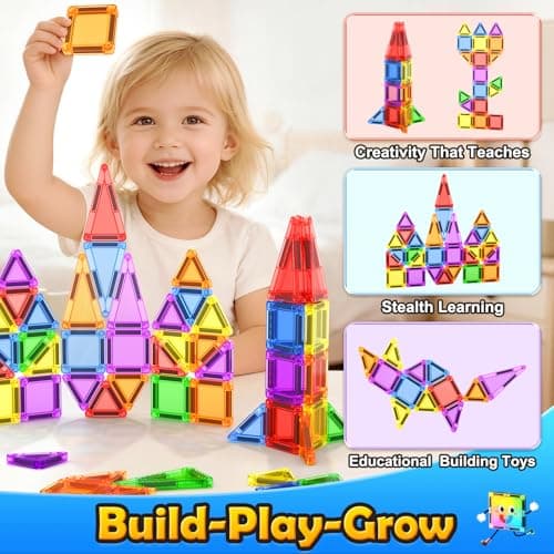 Magnetic Tiles Travel Essential Toys-Magnetic Blocks Building Kids Toys — view 6