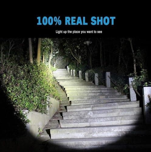 AOMEES LED Torch Rechargeable, 1400LM Adjustable Focus Flashlight 2 Pcs — view 4