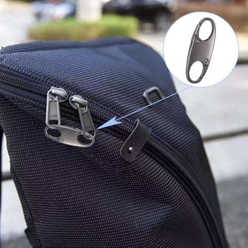 CSLGDMAI 6PCS Zipper Lock Clips,Outdoor Travel Clip, Gunmetal+Black+Silver — view 5
