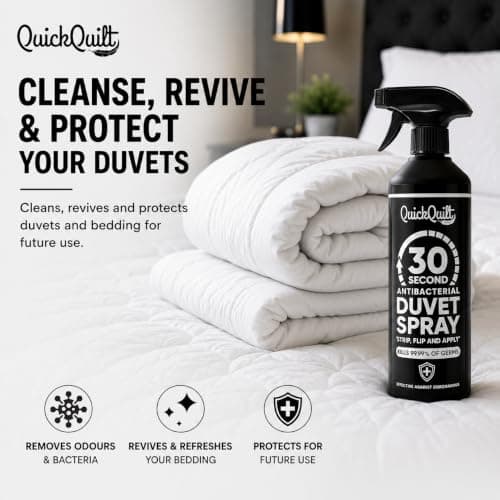 QuickQuilt - 30 Second Anti-bacterial Duvet Spray | Bedding Disinfectant and Sanitiser 500ml, Clear — view 4