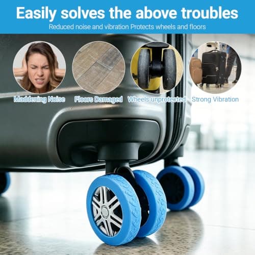 Ruiunchu 40 Pcs Suitcase Wheel Protectors Luggage Covers for 5-7cm Wheels — view 3