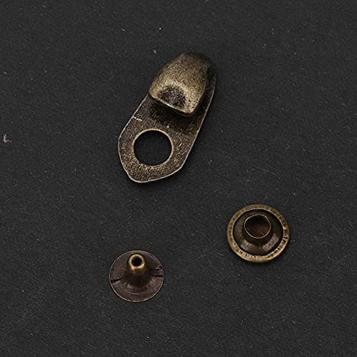 Boot Hooks, Boot Eyelet Repair Kit, Shoe Lace Hooks Alloy Boot Lace Hooks Lace Fittings with Rivets for Repair/Camp/Hike/Climb Accessories 20Set — view 4