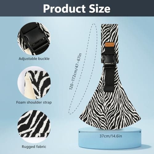 AOOWU Baby Carrier, Baby Sling Carrier, Toddler Carrier, Baby Wrap Carrier with Adjustable Shoulder Straps, Child Sling Baby Side with Shoulder Strap, Baby Sling for Newborns to Toddlers — view 2