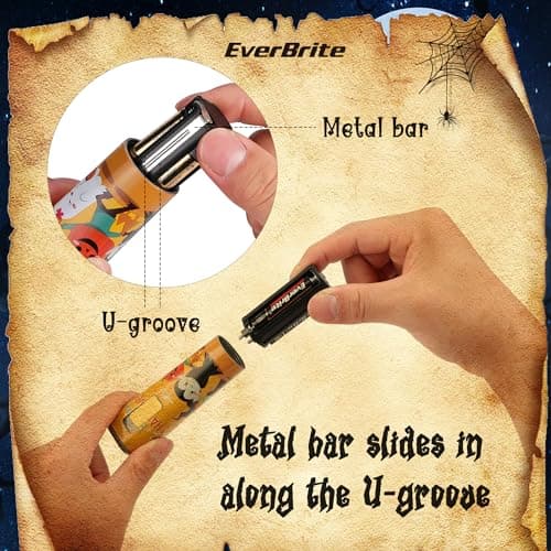 EverBrite Halloween Torch, Small Flashlight with Clip (Orange) — view 6