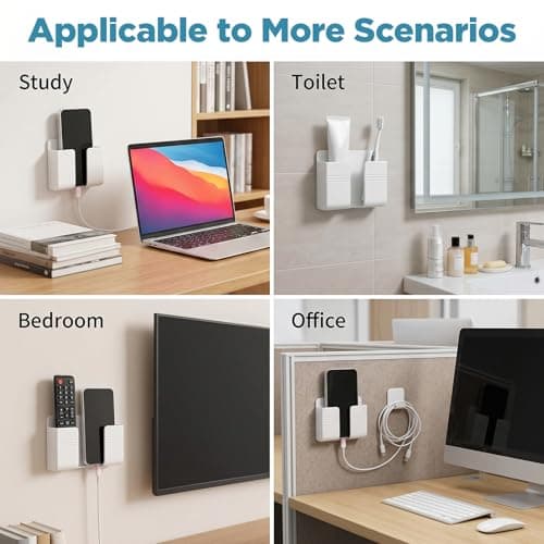 2 Pcs Wall Phone Holder for RV, Boat, Camper, Dorm, Apartment, Bedroom — view 4