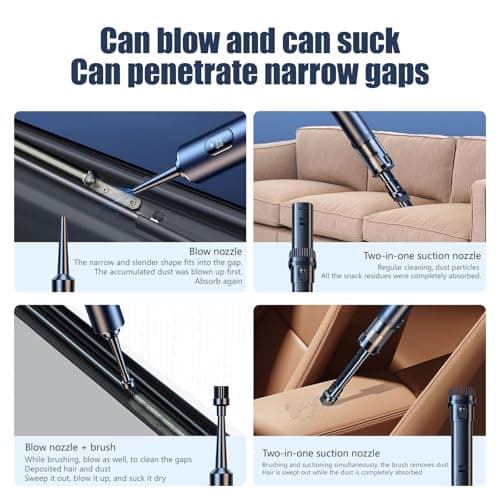 Whoasyst Automotive Handheld Robust Suction All Metal Construction Cordless Convenience Multi Tools for Travel Pack of 1 Travel Vac — view 2