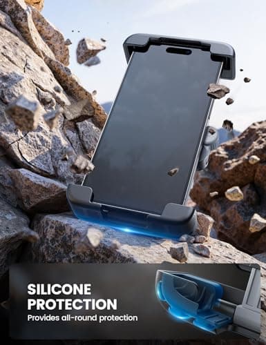 Lamicall Bike Phone Holder Bicycle - 【Foldable Clamp】 Motorbike Phone Holder, Universal Motorcycle Handlebar Clamp Mount for iPhone 17 16 15 14 13 Pro Max Mini Air Samsung S25 Ultra, All Phones - Gray — view 6