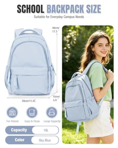 HYC00 School Backpack Secondary Women High School Bag for Teenager Girl Boy — view 2