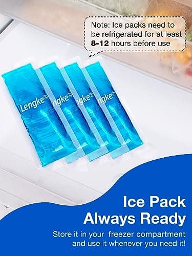 Leng Ke TSA Approved Ice Packs 4 Packs, IcePacks Reusable Ice Packs for Insulin Cooler Travel Case (4 Packs) — view 3