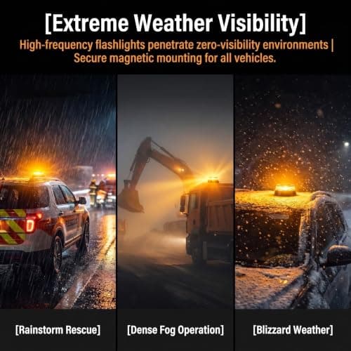 3-Mode Strobe Light & V16 Emergency Light Spain | Magnetic Weatherproof LED Flashing Beacon. Roadside Breakdown Hazard Lamp For Car Truck Motorcycle: Europe Auto Traffic Safety Travel Rescue Kit — view 4
