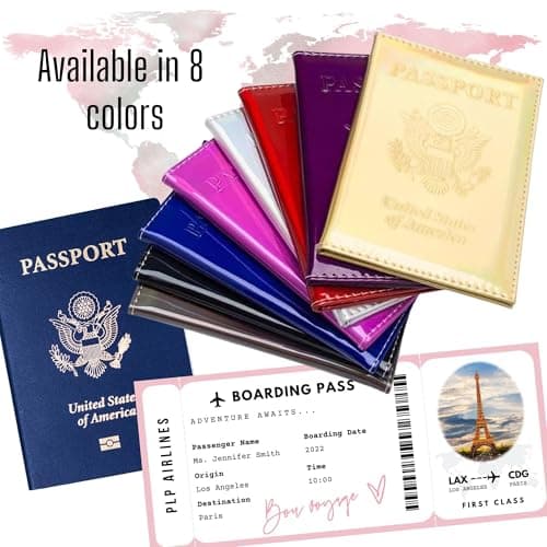 Pretty Little Passports Passport Holder, Chrome, USA, Silver, 5.6 x 4 inches, Passport Holder — view 6
