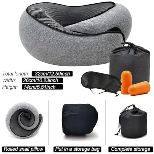 HOPASRISEE Flyhugz Travel Pillow, 2025 New Neck Pillow For Travel, Memory Foam Traveling Neck Pillow, Neck Support U-Shaped Pillow Set For Adult & Kids Sleeping Upright (1PC-A) — view 5