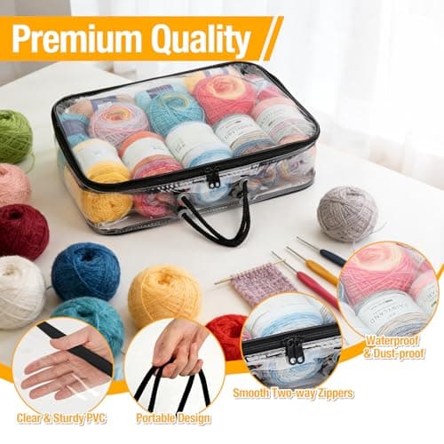 RAORAOYUE 3Pcs Yarn Storage Bags, 16 x 12 x 4 inches — view 3