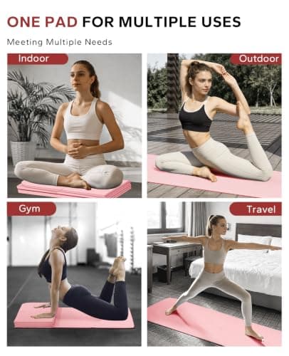 HAPBEAR Foldable Yoga Mat - 183×61cm×6mm, Includes Carry Bag — view 5