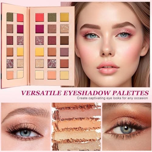 Makeup Sets for Women, All in One Make Up Starter Kit, Makeup Gift Sets for Teenage Girls Full Kit, Cosmetic Bundle Includes Foundation Concealer Eyeshadow Contour Palette Lipgloss Eyeliner Mascara — view 3
