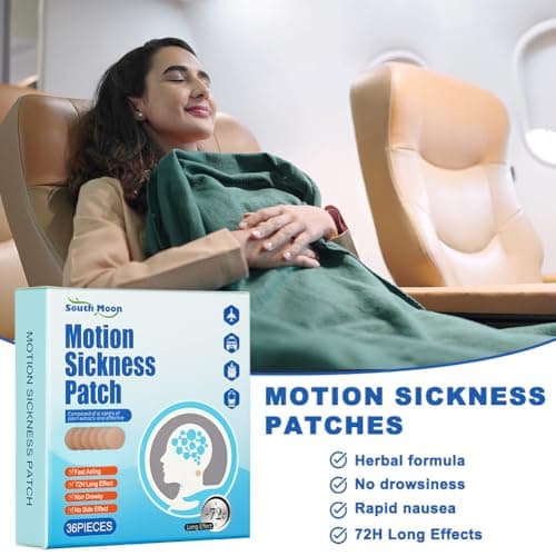 BUTBU Motion Sickness Patches, 36 Counts Travel Sickness-Patches, Nausea Relief & Anti Sickness, Motion Sea Sickness Patch for Car, Cruise Essentials and Airplane Trips, Fast Effective Lasts 72 Hours — view 6