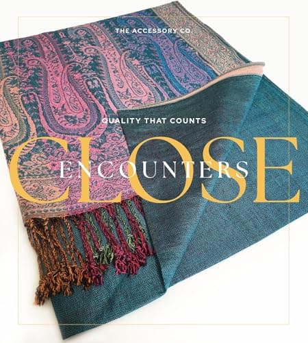 Women Pashmina Scarf Shawl Wrap - Large Long Paisley Floral Rainbow Ladies Scarves, Wearable Blanket Scarf, Womens Winter Scarfs, Indian Shawl Wedding Evening Stole, Head Scarf (Turquoise Teal) — view 5